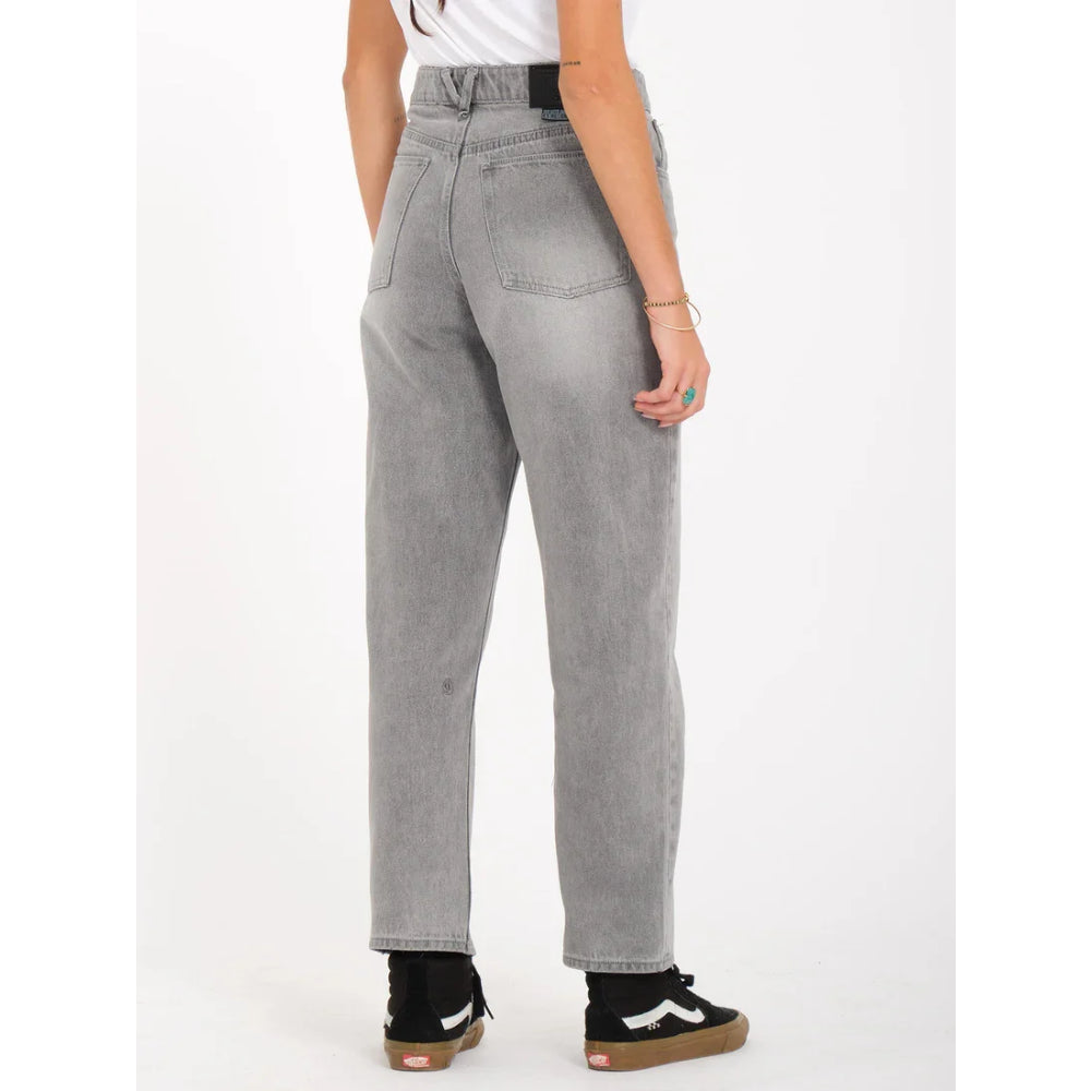 The Volcom Daddio Women's Jeans 2023 in Light Grey 2