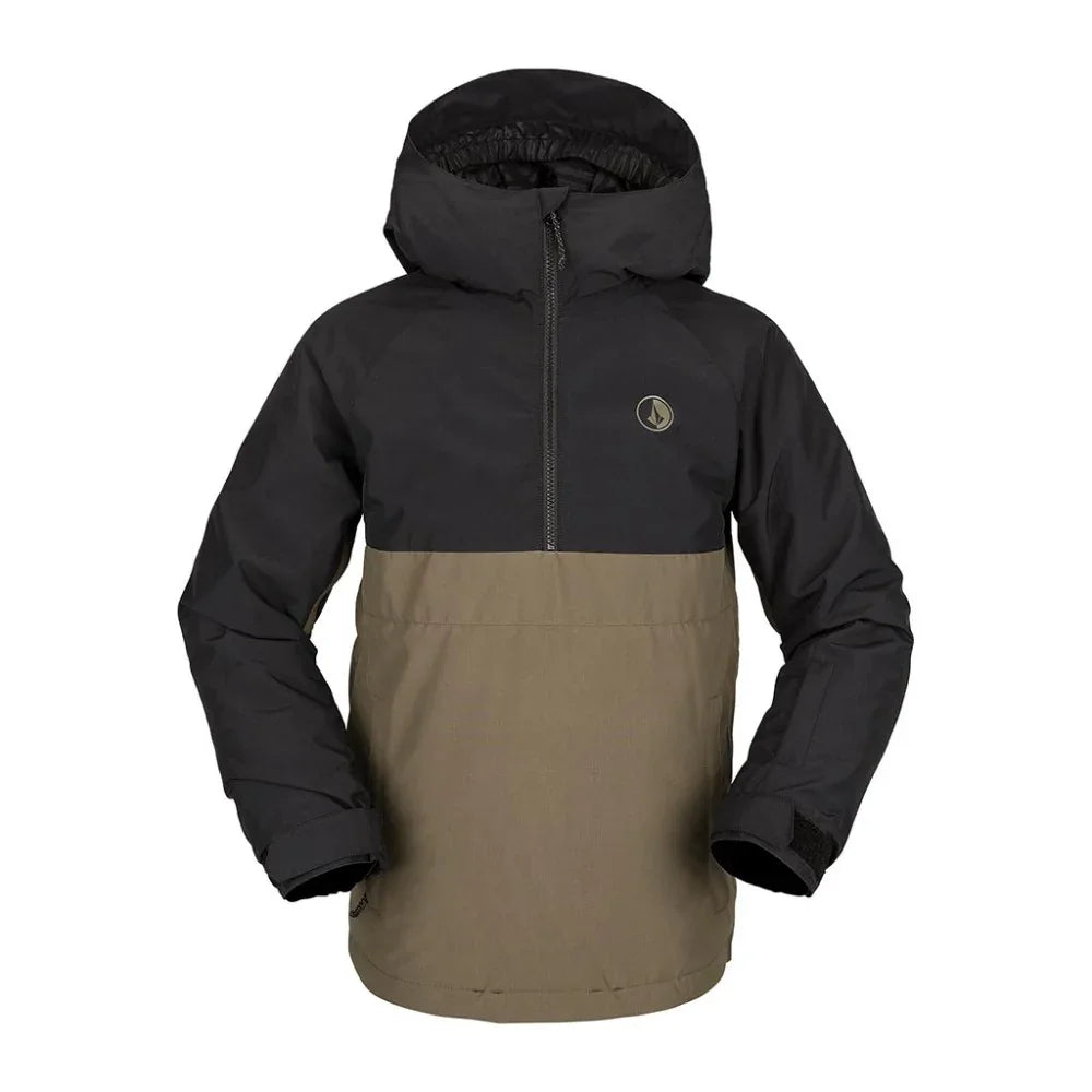 The Volcom Daybreak Insulated Kid's Jacket 2023 in Dark Teak 1