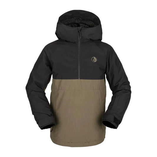 The Volcom Daybreak Insulated Kid's Jacket 2023 in Dark Teak 1