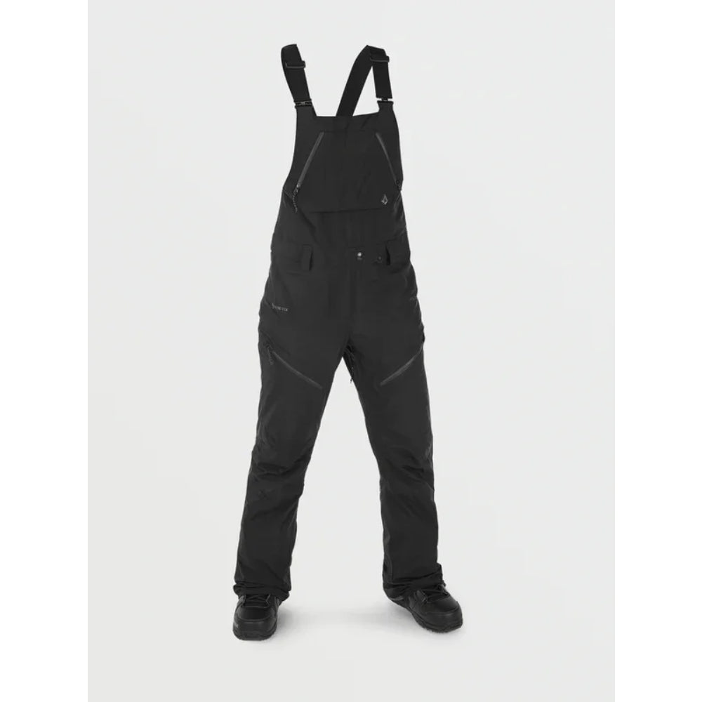 The Volcom Elm Stretch Gore-Tex Women's Bib Overall 2022 in Black 1