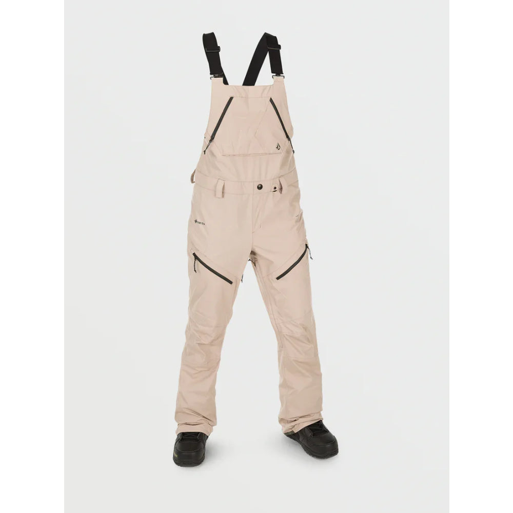 The Volcom Elm Stretch Gore-Tex Women's Bib Overall 2023 in Sand 1