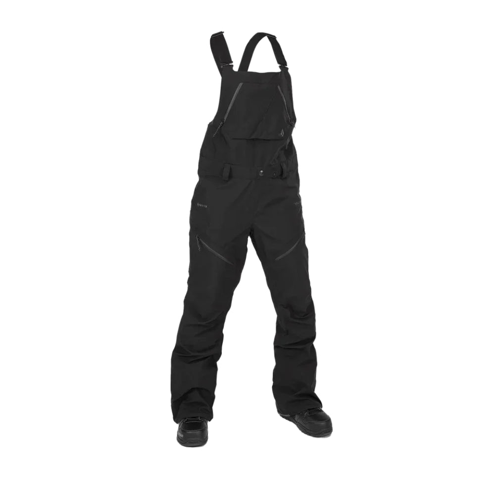 The Volcom Elm Stretch Gore-Tex Women's Bib Overalls 2024 in Black 1