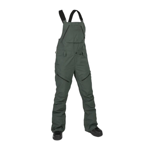 The Volcom Elm Stretch Gore-Tex Women's Bib Overalls 2024 in Eucalyptus 1