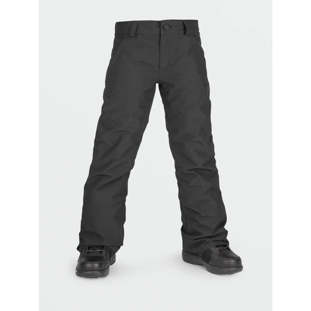 The Volcom Freakin Insulated Kid's Snow Chino Pants 2022 in Black 1