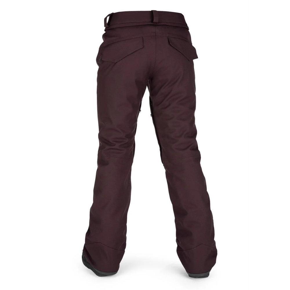 The Volcom Grail 3D Women's Stretch Pants 2021 in Black Red 2