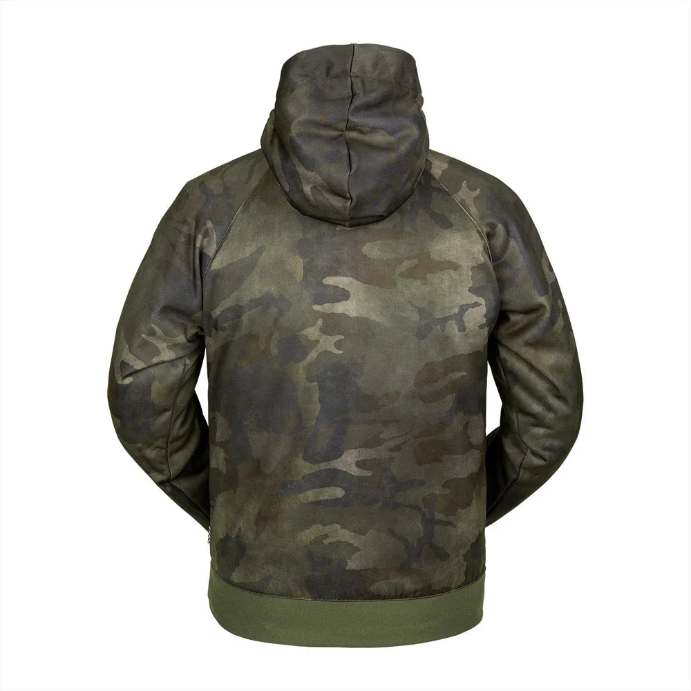 The Volcom Hydro Riding Men's Hoodie 2024 in Cloudwash Camo 2