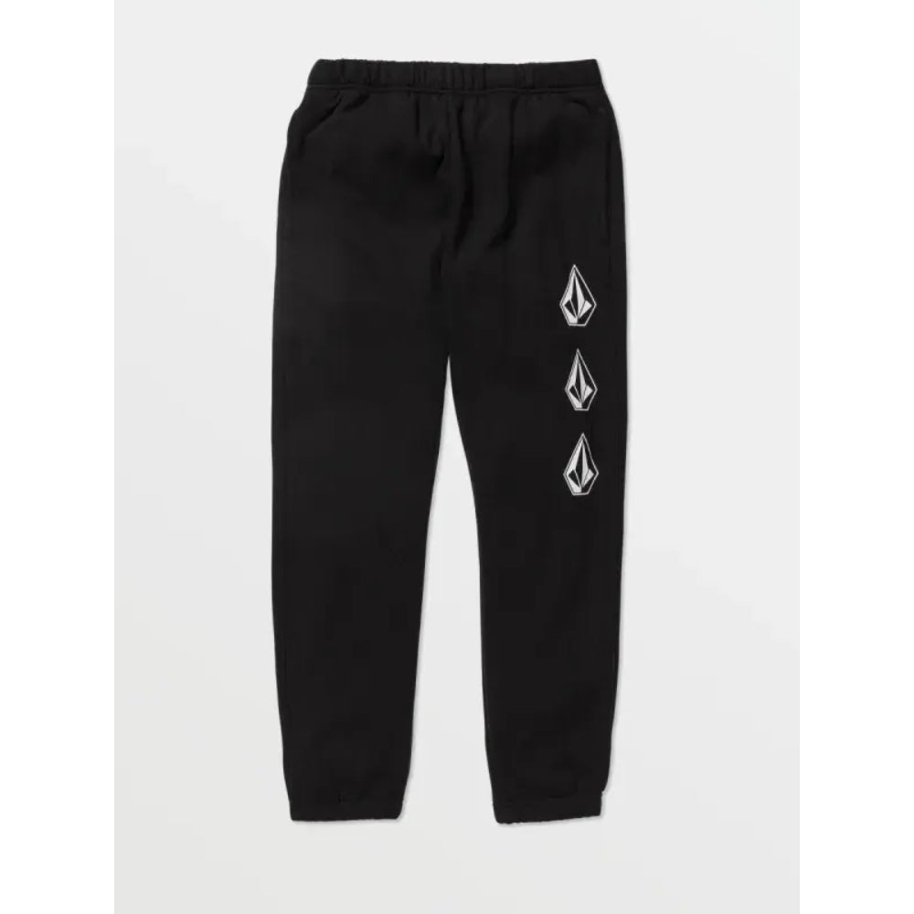 The Volcom Iconic Stone Fleece Pant 2022 in Black