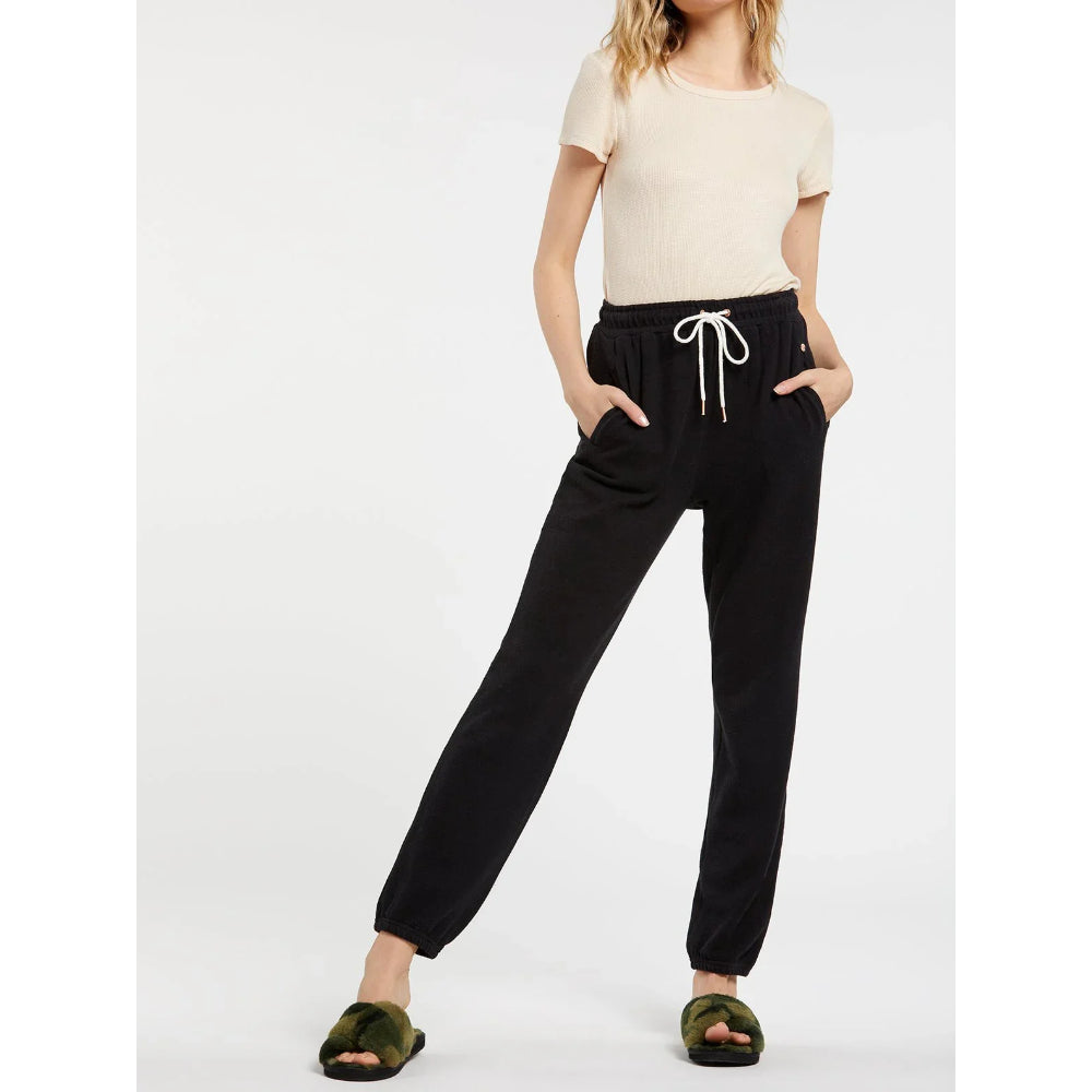 The Volcom Lil Fleece Pants 2023 in Black 1