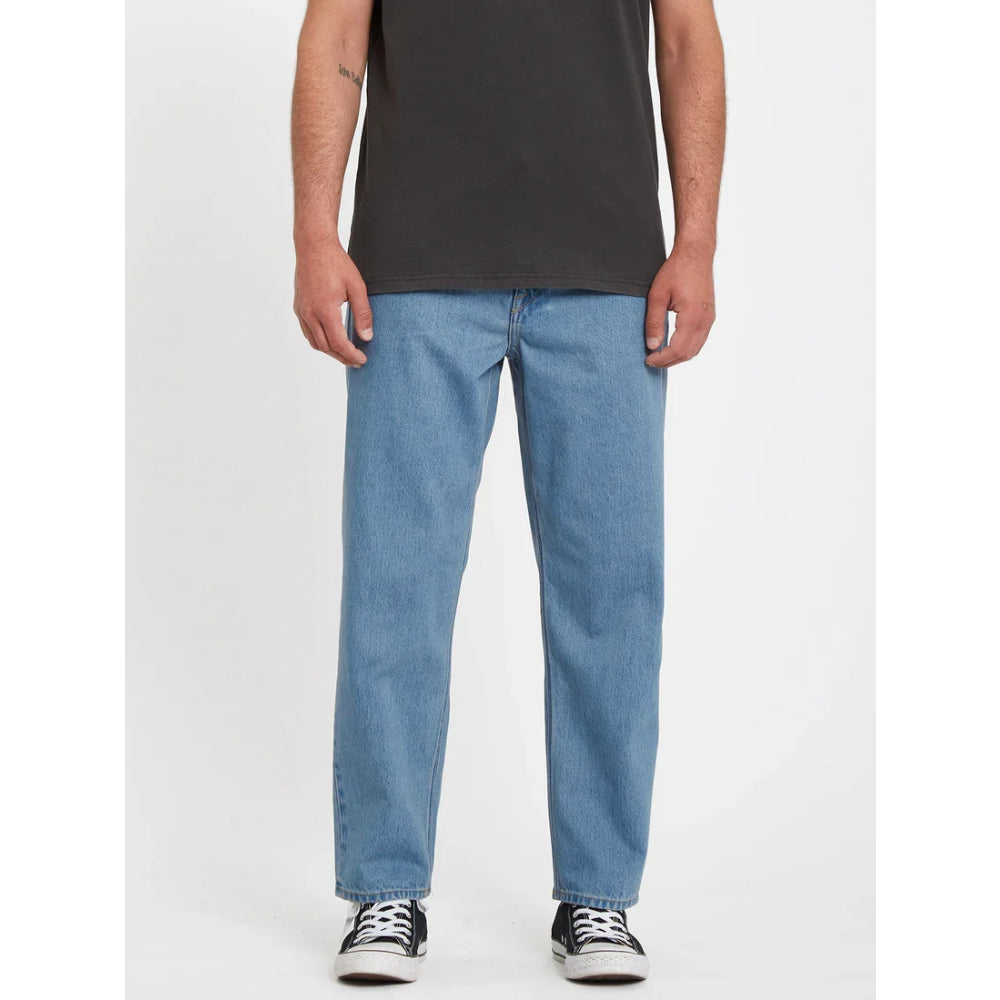 The Volcom Modown Tapered Denim Jeans 2022 in Blue 1
