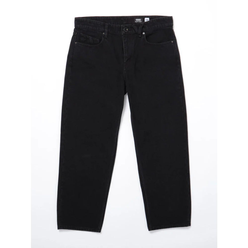 The Volcom Modown Tapered Denim Jeans 2023 in Black 3