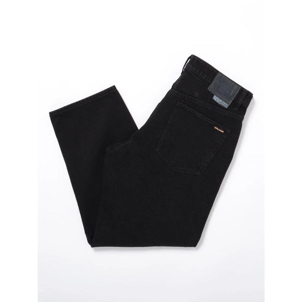 The Volcom Modown Tapered Denim Jeans 2023 in Black 4