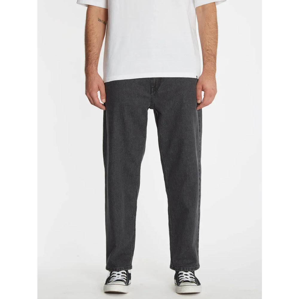 The Volcom Modown Tapered Denim Jeans 2023 in Stoney Black 1