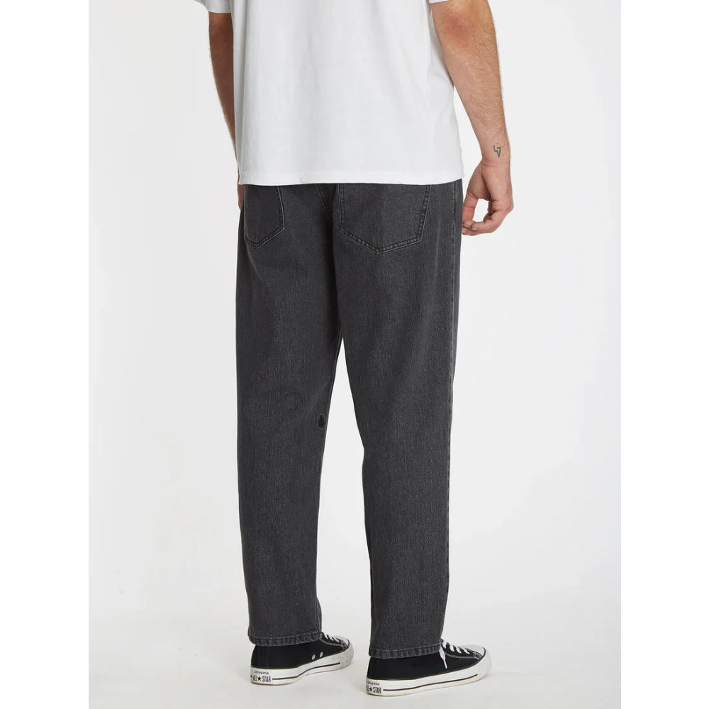 The Volcom Modown Tapered Denim Jeans 2023 in Stoney Black 2