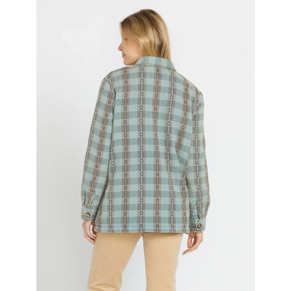 The Volcom Polar Boobear Women's Jacket 2024 in Glacier Blue 2