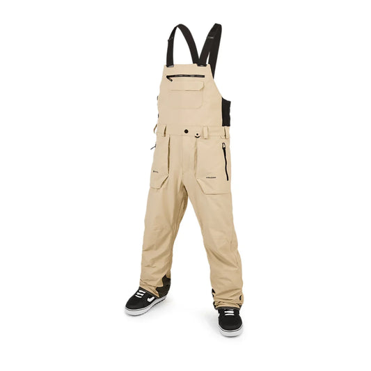 The Volcom Rain Gore-Tex Men's Bib Overalls 2024 in Khakiest 1