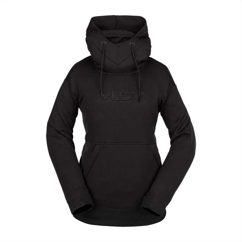 The Volcom Riding Hydro Women's Hoodie 2024 in Black 1