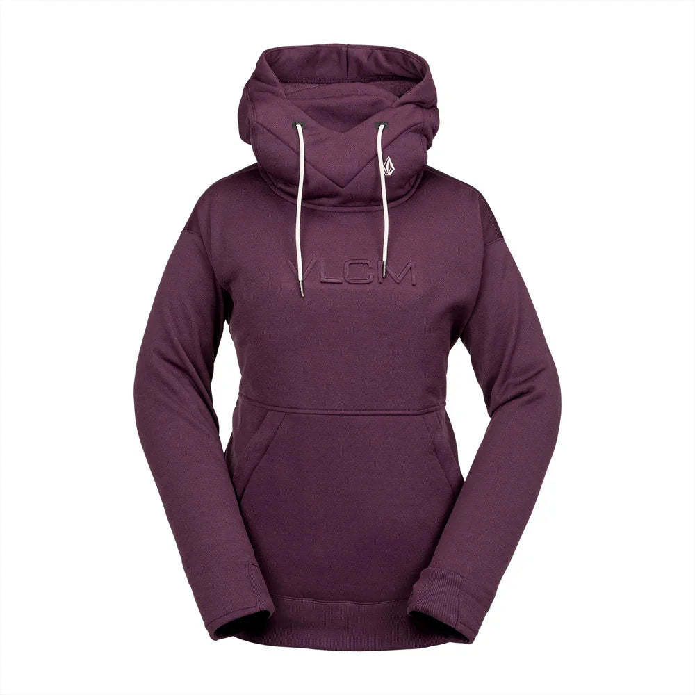 The Volcom Riding Hydro Women's Hoodie 2024 in Blackberry 1