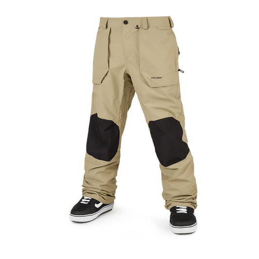 The Volcom Roan Men's Snow Pants 2024 in Dark Khaki 1