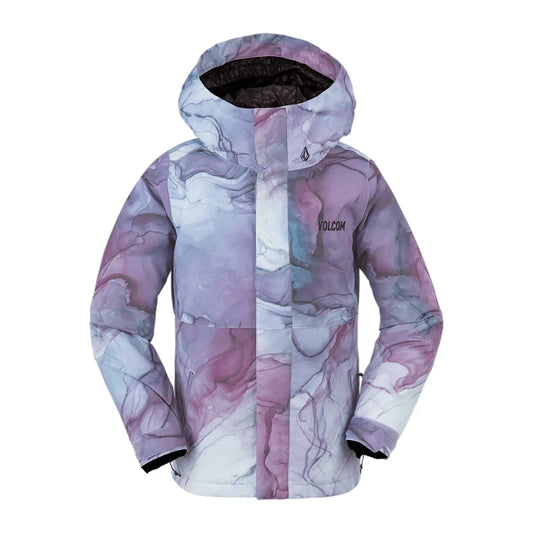 The Volcom Sass'N'Frass Insulated Kid's Jacket 2024 in Glacier Ink 1
