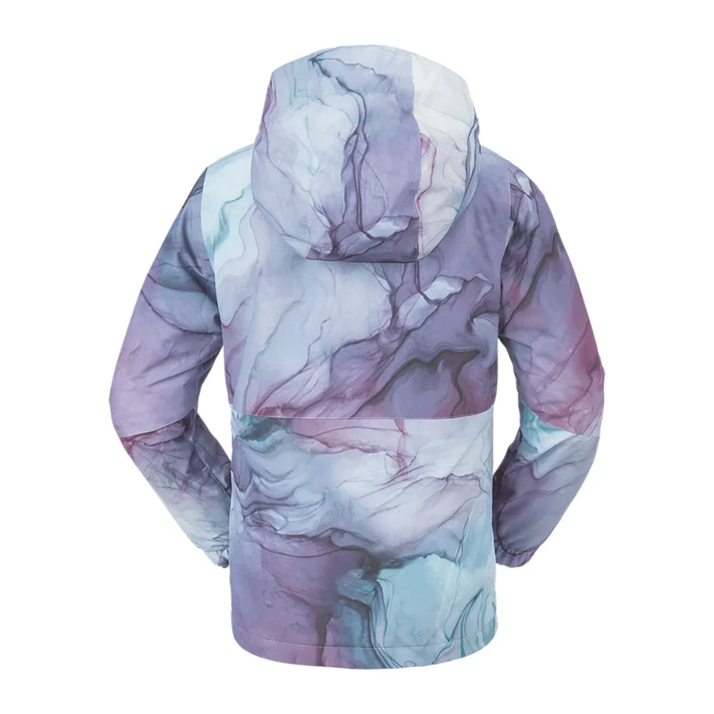 The Volcom Sass'N'Frass Insulated Kid's Jacket 2024 in Glacier Ink 2