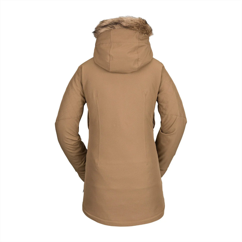 The Volcom Shadow Insulated Women's Jacket 2022 in Coffee 2