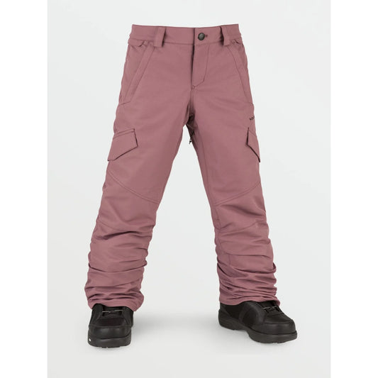 The Volcom Silver Pine Insulated Kid's Pants 2022 in Rosewood 1