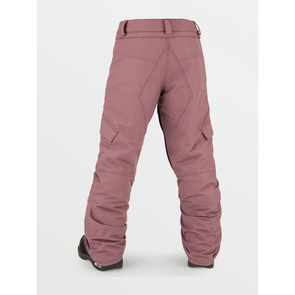 The Volcom Silver Pine Insulated Kid's Pants 2022 in Rosewood 2