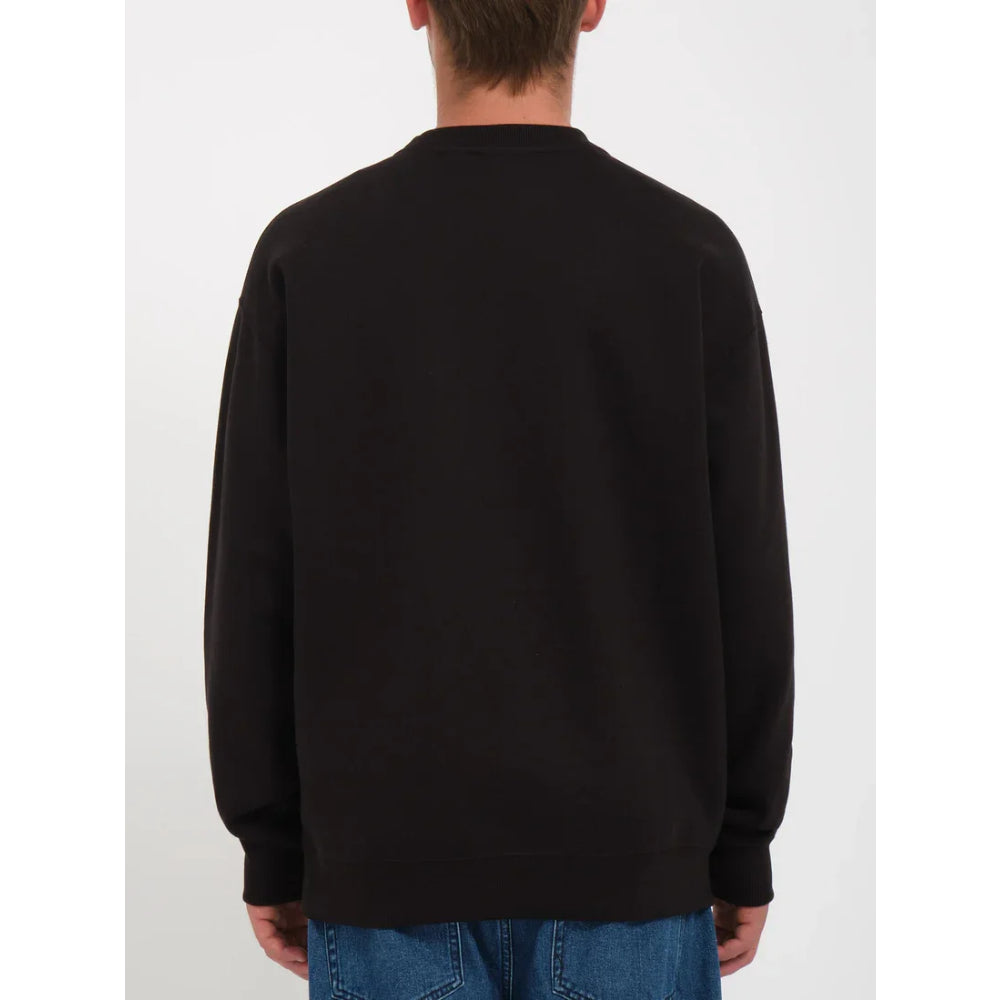 The Volcom Single Stone Crew Pullover 2024 in Black 2