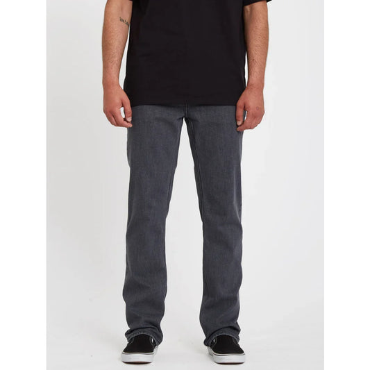 The Volcom Solver Denim Pants 2024 in Easy Ezyme Grey 1