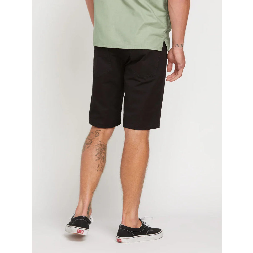 The Volcom Solver Lite 5 Pocket Shorts 2021 in Black 2