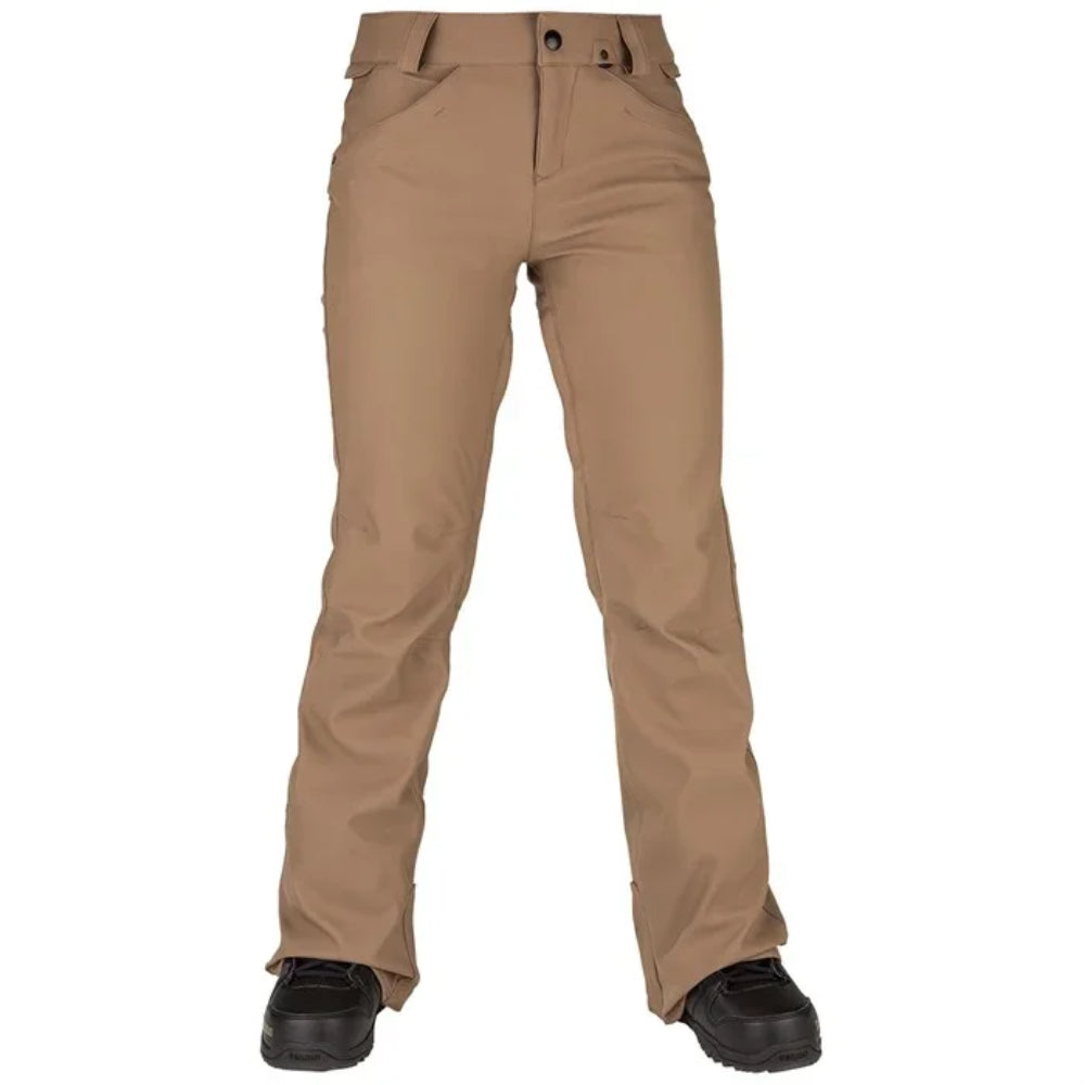 The Volcom Species Women's Stretch Pants 2022 in Coffee 1