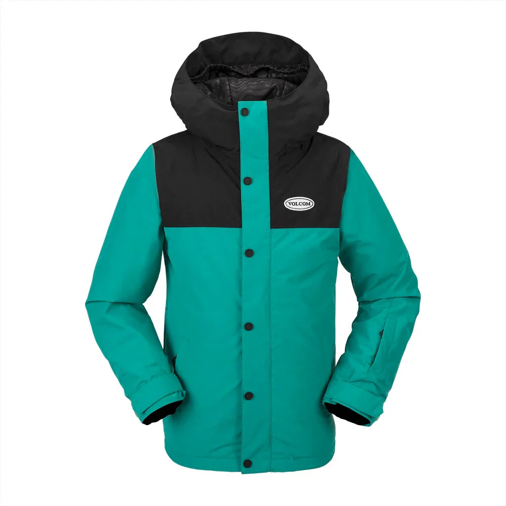 The Volcom Stone .91 Insulated Kid's Jacket 2024 in Vibrant Green 1