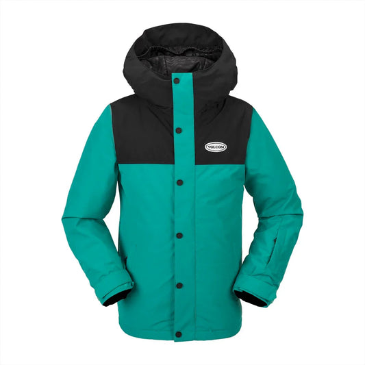 The Volcom Stone .91 Insulated Kid's Jacket 2024 in Vibrant Green 1