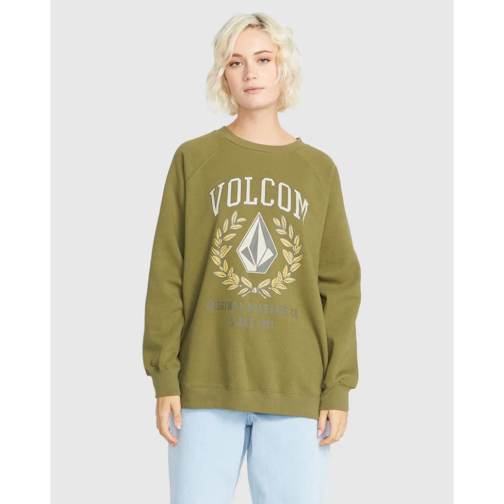 The Volcom Stone Magic BF Crew 2023 in Moss 1