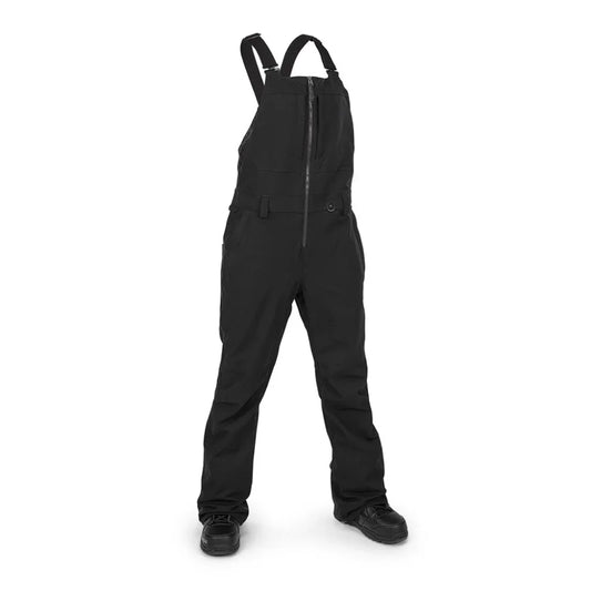 The Volcom Swift Women's Bib Overalls 2024 in Black 1