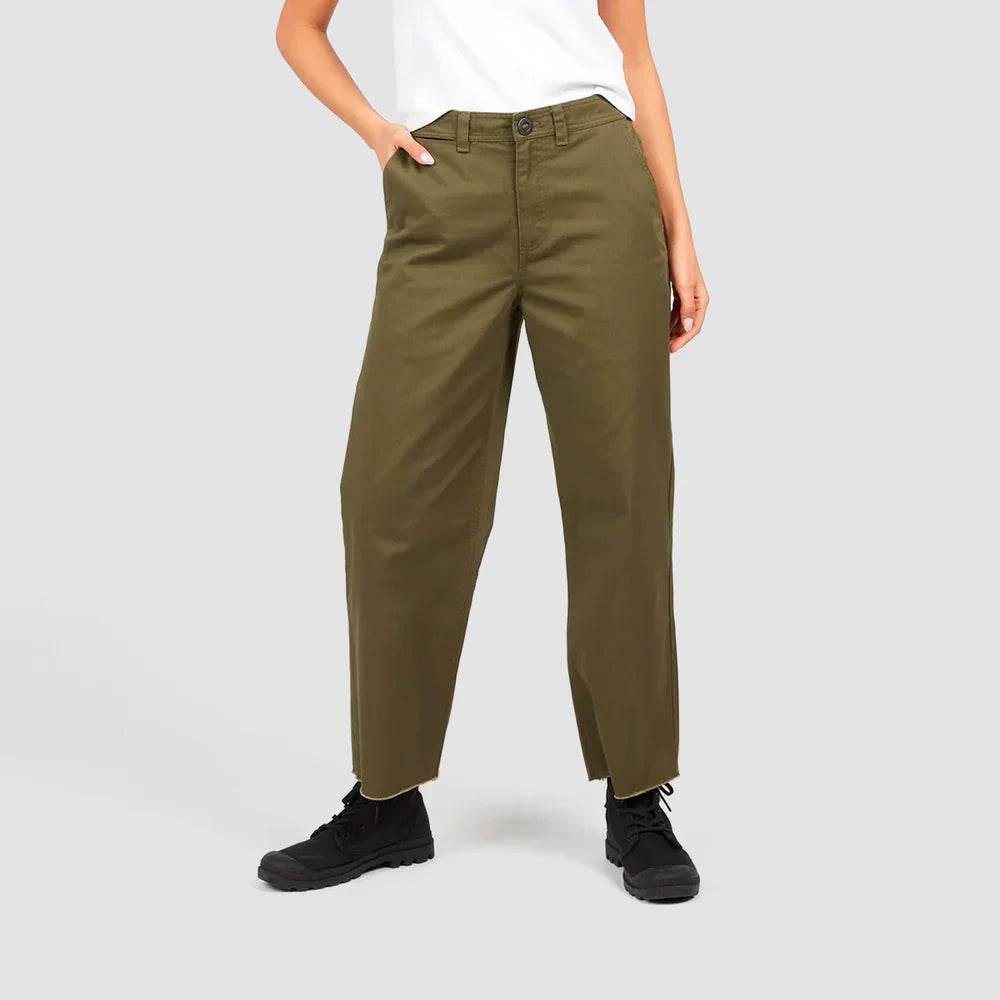 The Volcom This-That-Them Womens Skate Pants 2022 in Military 1