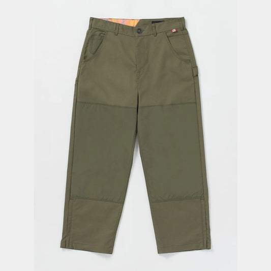 The Volcom Tokyo True Bryan Iguchi Work Pants 2024 in Winter Moss