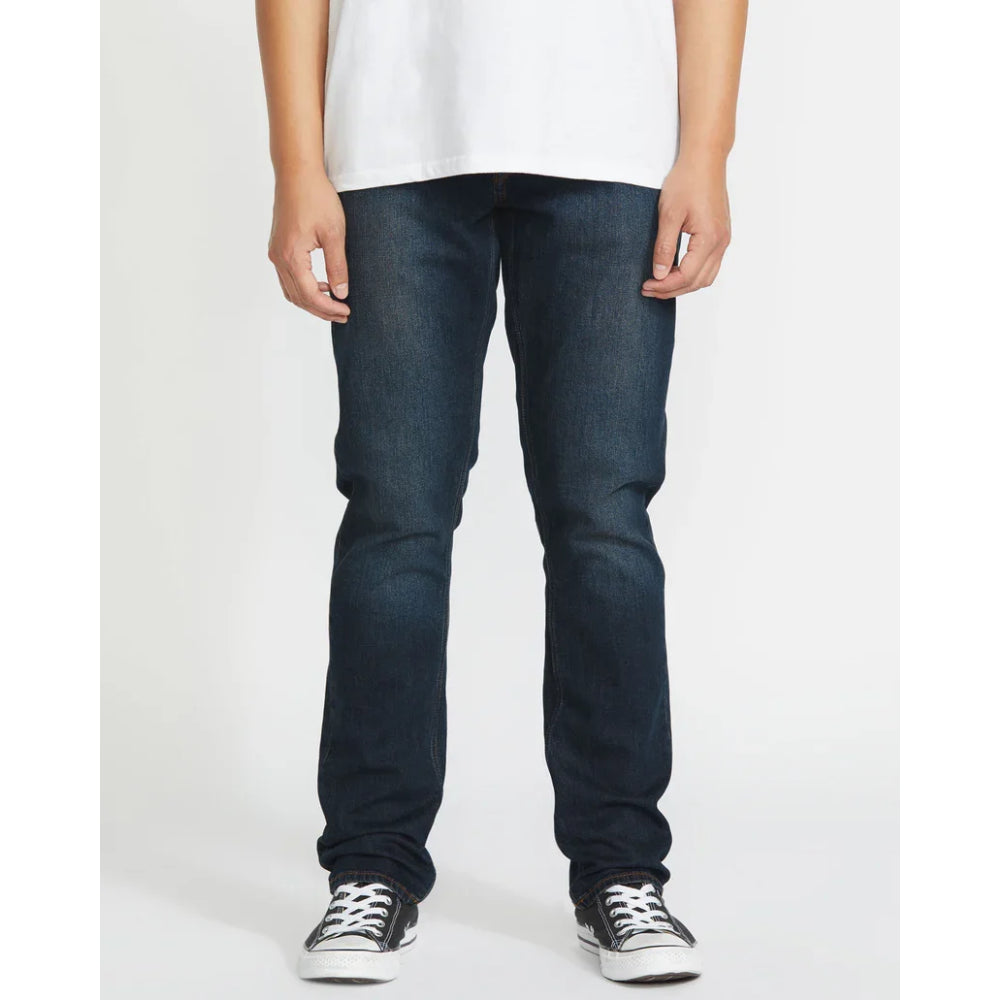 The Volcom Vorta Denim Jeans 2023 in Vintage Blue 1