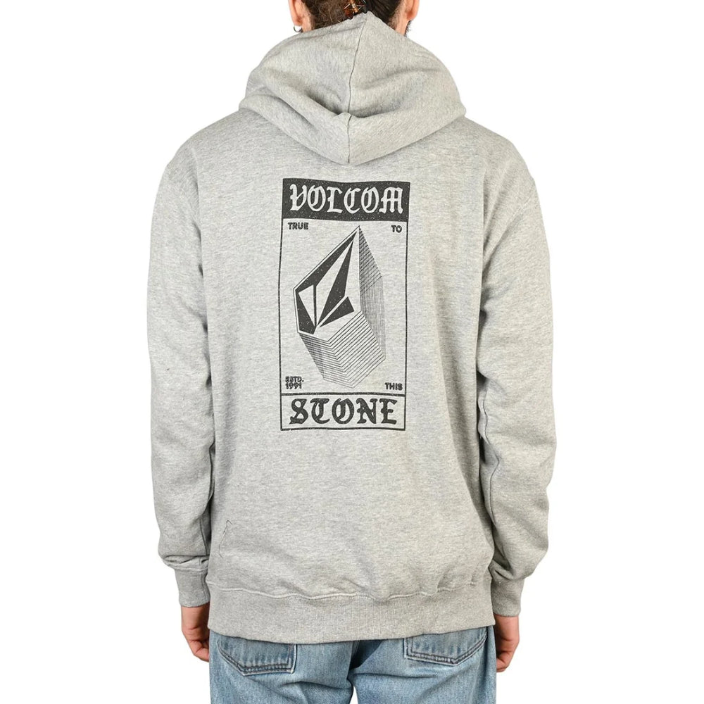 The Volcom Watanite Pullover Hoodie 2023 in Heather Grey 2