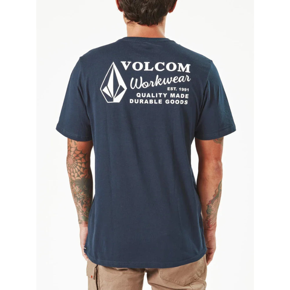 The Volcom Workwear T-Shirt 2023 in Navy 2