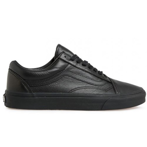 black leather vans shoes