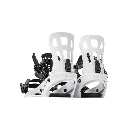 The 2024 Flux EM White Men's Snowboard Binding