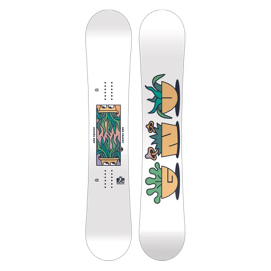 The 2024 Gnu Velvet Women's Snowboard in white