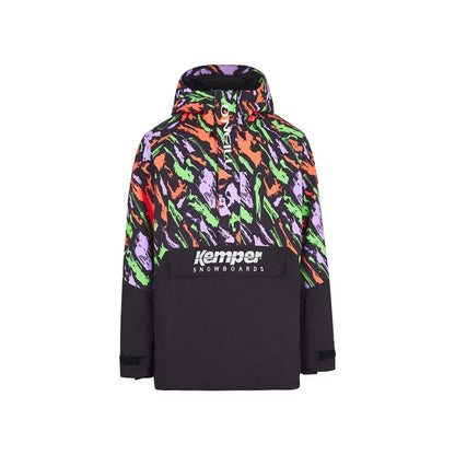 The 2024 O'Neill Men's Originals Anorak Jacket Black Kemper Print