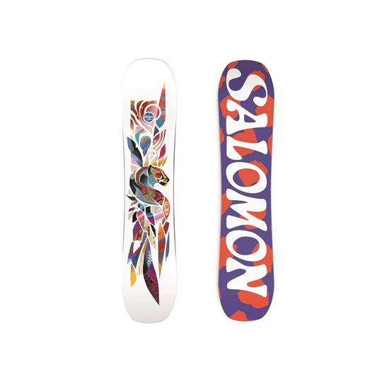 The 2024 Salomon Grace Kid's Snowboard in white