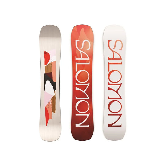 The 2024 Salomon Rumblefish Women's Snowboard in white