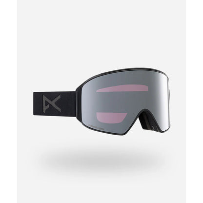 The Anon Low Bridge M4 Cylindrical Goggles, Bonus Lens & MFI Face Mask 2024 in Smoke/ Percieve Sunny Onyx