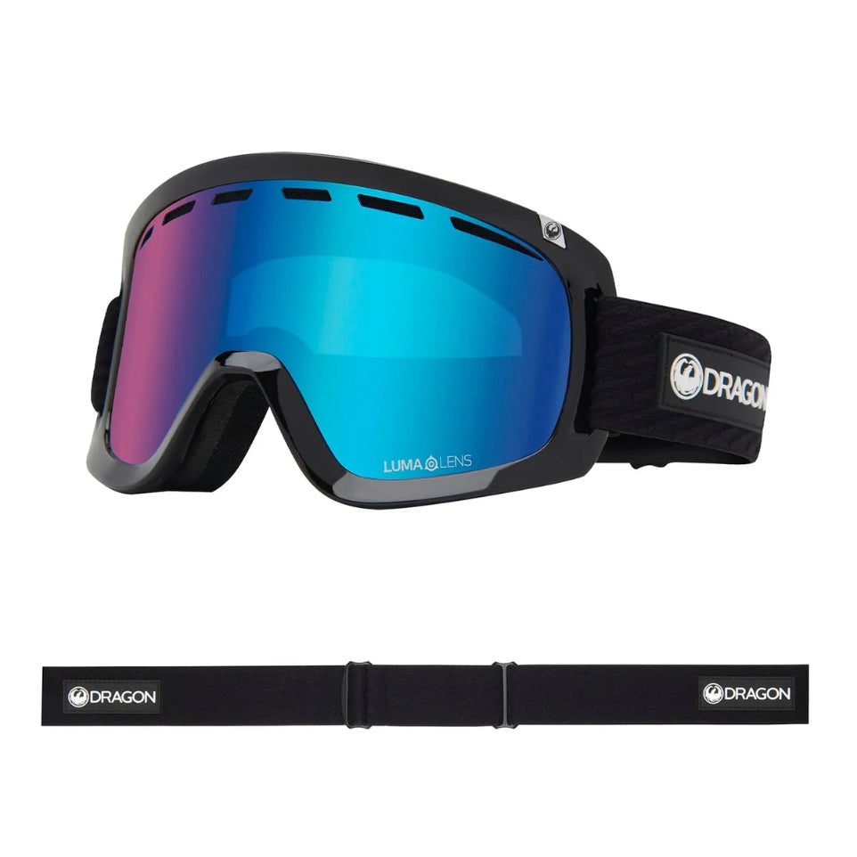 The Dragon D1 OTG Goggles Icon Blue/ Lumalens Blue Ion & Lumalens Amber