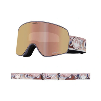 The Dragon NFX2 Goggles 2024 in Kimmy Fasini Signature/ Lumalens Rose Gold Ion & Lumalens Light Rose