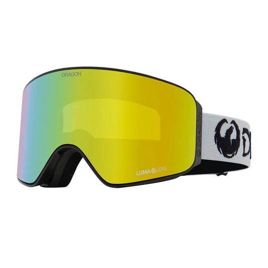 The Dragon NFX Magnetic OTG Goggle 2024 in Classic Grey Lumalens Gold Ion & Lumalens Amber
